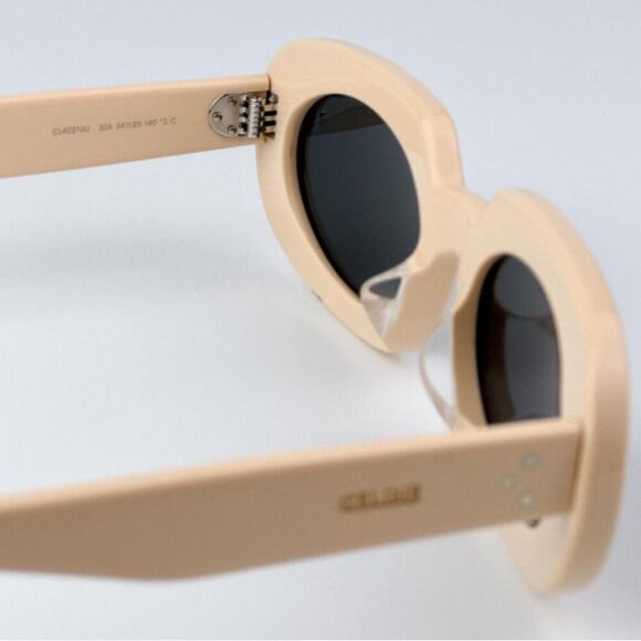 New! Celine Beige Oval Sunglasses CL40276U 25A, Authentic main image 9